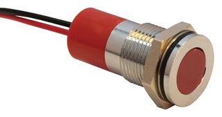 APEM Q14F3CXXR12E PANEL MOUNT INDICATOR, LED, 14MM, RED, 12VDC