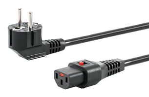 SCHAFFNER - TE CONNECTIVITY IL13-JP1-HVCTF-3125-200 POWER CORD, IEC C13-JIS8303, 2M, BLACK
