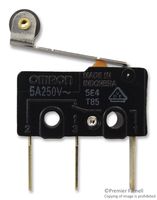 OMRON SS-5GL2-FT Microswitch, 2076325 Series, SPDT, Hinge Roller Lever, Quick Connect, 5 A, 125 V RoHS Compliant: Yes