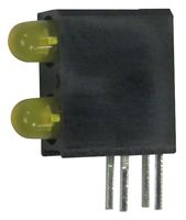 KINGBRIGHT L-7104MD/2YD HOUSING LED, W/2 LED, YELLOW