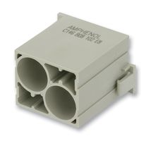 AMPHENOL SINE/TUCHEL C146 B08 102 E8 Heavy Duty Connector Insert, Shielded, Socket Module, 2x4, Heavy Mate M Series, 2, Receptacle RoHS Compliant: Yes