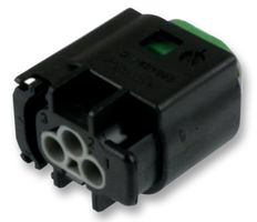 TE CONNECTIVITY - AMP 1-967642-1 RCPT HOUSING, 3POS, GF PBT, BLACK