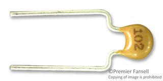 KEMET C317C102J1G5TA CONDEN, 1000PF, 100V, 5%, C0G/NP0