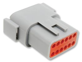 AMPHENOL SINE/TUCHEL ATM04-12PA CONNECTOR HOUSING, RCPT, 12 WAY, PLASTIC
