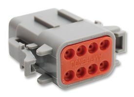 AMPHENOL SINE/TUCHEL ATM06-08SA CONNECTOR HOUSING, PLUG, 8 WAY, PLASTIC