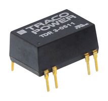 TRACO POWER TDR 3-2411 Isolated Board Mount DC/DC Converter, DIP, Fixed, Adjustable, Through Hole, 3 W, 5 V, 600 mA RoHS Compliant: Yes