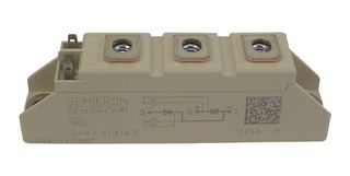 SEMIKRON SKKT 57B16 E Thyristor, 1.6 kV, 50 A, 95 A, Module, 7 RoHS Compliant: Yes