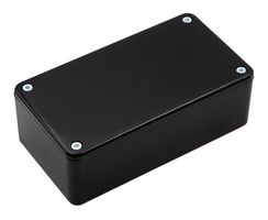 CAMDENBOSS BIM2004/14-BLK/BLK PCB BOX ENCLOSURE, ABS, BLACK