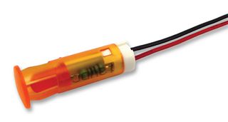 APEM QS83XXHO110 LED Panel Mount Indicator, Snap-in, Orange, 8 mm, 110 VAC, 6 mA, 4.1 cd, Not Rated RoHS Compliant: Yes