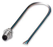 PHOENIX CONTACT 1530582 SENSOR CORD, 3P, M5 PLUG-FREE END, 0.5M