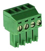 CAMDENBOSS CTB922HD/4 Pluggable Terminal Block, 4, 200 V, 10 A, 3.5 mm, 26 AWG, 16 AWG RoHS Compliant: Yes