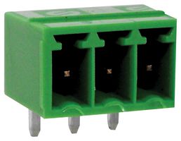 CAMDENBOSS CTB932HD/3 Terminal Block Header, 3, 200 V, 10 A, 3.5 mm, Through Hole Right Angle, Header RoHS Compliant: Yes