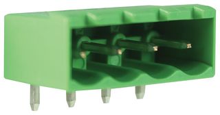 CAMDENBOSS CTB9352/4 Terminal Block Header, 4, 5 mm, Through Hole Right Angle, Header RoHS Compliant: Yes