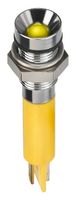 APEM Q6R1CXXY24E LED Panel Mount Indicator, Yellow, 6 mm, 24 VDC, 20 mA, 30 mcd, IP67 RoHS Compliant: Yes