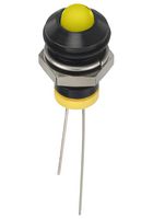 APEM Q8P6BXXY02E LED Panel Mount Indicator, Yellow, 8 mm, 2 VDC, 20 mA, 50 mcd, IP67 RoHS Compliant: Yes