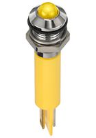 APEM Q8P1CXXHY220E LED Panel Mount Indicator, Yellow, 8 mm, 220 VAC, 20 mA, 2.1 cd, IP67 RoHS Compliant: Yes