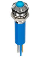 APEM Q8P1CXXB24E LED Panel Mount Indicator, Blue, 8 mm, 24 VDC, 20 mA, 1.6 cd, IP67 RoHS Compliant: Yes