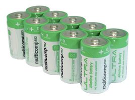 MULTICOMP PRO MP-PSG91116. BATTERY, ALKALINE, D, 1.5V, 12AH ROHS COMPLIANT: NA