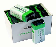 MULTICOMP PRO MP-PSG91117 BATTERY, ALKALINE, 9V, 0.475AH ROHS COMPLIANT: NA
