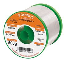 STANNOL TRILENCE 3505 0.7MM REL1 SOLDER WIRE, 96.5/3/0.5 SN/AG/CU, 500G
