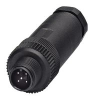 PHOENIX CONTACT 1500774 SENSOR CONNECTOR, M12, PLUG, 5POS