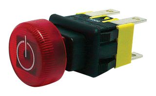 MULTICOMP PRO MCPS-5-210-RLBR-SC PB SWITCH, DPST, RED, 250V, QUICKCONNECT