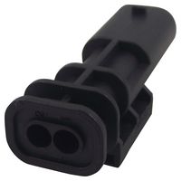 TE CONNECTIVITY - AMP 1-1703498-1 PLUG HOUSING, 2POS, PBT GF, BLACK
