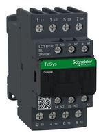 SCHNEIDER ELECTRIC LC1DT40BL CONTACTOR, 4PST-NO, 24VDC, DIN RAIL