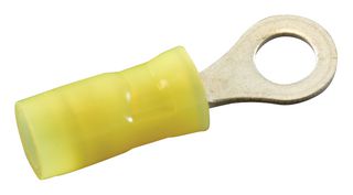 TE CONNECTIVITY - AMP 53073 TERMINAL, RING TONGUE, #6, 24AWG, YELLOW