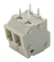 TE CONNECTIVITY 2834080-1 TB, WIRE TO BOARD, 2POS, 28-12AWG, GREY