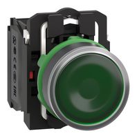 SCHNEIDER ELECTRIC XB5AW33M5 ILLUM INDUSTRIAL PB SW, 6A/120V, GREEN