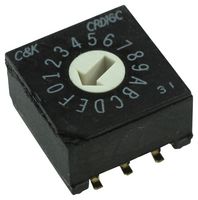 MULTICOMP PRO RBM3-10RBVB ROTARY SWITCH, 10 POS, 24VDC, SMD