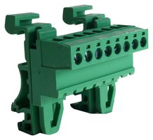 CAMDENBOSS CTBPD96HJ/8 TERMINAL BLOCK, DIN RAIL, 8POS, 14AWG