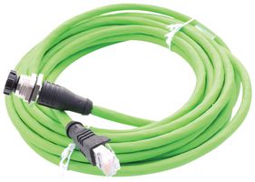 METZ CONNECT 142M4D25005 SENSOR CORD, 4P M12 RCPT-RJ45 PLUG, 0.5M