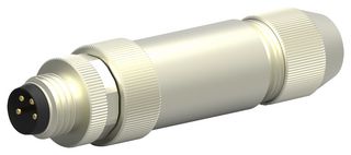 TE CONNECTIVITY T4111012081-000 SENSOR CONNECTOR, M12, PLUG, 8POS