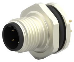 TE CONNECTIVITY T4140412041-000 CONECTOR SENSOR M12, MACHO, 4 POS, PANEL