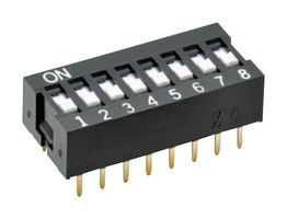 OMRON A6E-4101-N DIP SWITCH, 4POS, SPST, FLAT