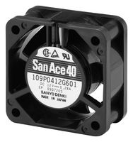 SANYO DENKI 109P0412K3023 AXIAL FAN, 40MM, 12VDC, 20.8CFM, 50DBA