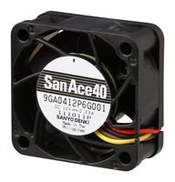 SANYO DENKI 9GA0412P6G001 AXIAL FAN, 40MM, 12VDC, 14.8CFM, 47DBA