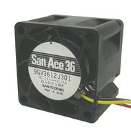 SANYO DENKI 9GV3612P3J03 AXIAL FAN, 36MM, 12VDC, 19.4CFM, 58.5DBA