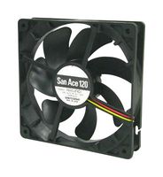 SANYO DENKI 9S1212M401 AXIAL FAN, 120MM, 12VDC, 58.6CFM, 24DBA