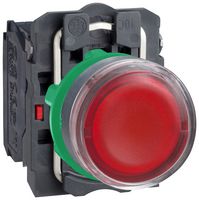 SCHNEIDER ELECTRIC XB5AW34M5 PB SWITCH, ILLUM, NO/NC, 6A, 120V, RED