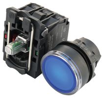 SCHNEIDER ELECTRIC XB5AW36M5 PB SWITCH, ILLUM, NO/NC, 6A, 120V, BLUE