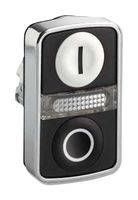 SCHNEIDER ELECTRIC ZB4BW7A1721 SWITCH HEAD, WHITE-I/BLACK-O, PB SWITCH