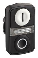 SCHNEIDER ELECTRIC ZB5AW7A1721 SWITCH HEAD, WHITE-I/BLACK-O, PB SWITCH