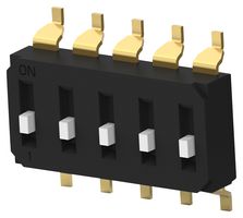ALCOSWITCH - TE CONNECTIVITY EDS05SGNNTR04Q INTERRUPTOR DIP, 5POS, SPST, DESLIZ, SMD