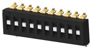 ALCOSWITCH - TE CONNECTIVITY TDS10SGRNTR04 INTERRUPTOR DIP 10POS, SP3T, DESLIZ, SMD