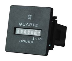 GIC LD17F1 HOUR METER, 10-80VDC, SQUARE BEZEL