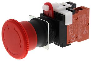 OMRON INDUSTRIAL AUTOMATION A22EM01 EMERGENCY STOP SW, SPST-NC, 110V, SCREW