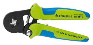 RENNSTEIG 610 184 3 CRIMP TOOL, HAND, 28AWG-7AWG FERRULE
